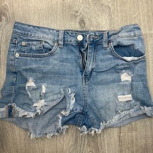 Distressed jean shorts. Size small